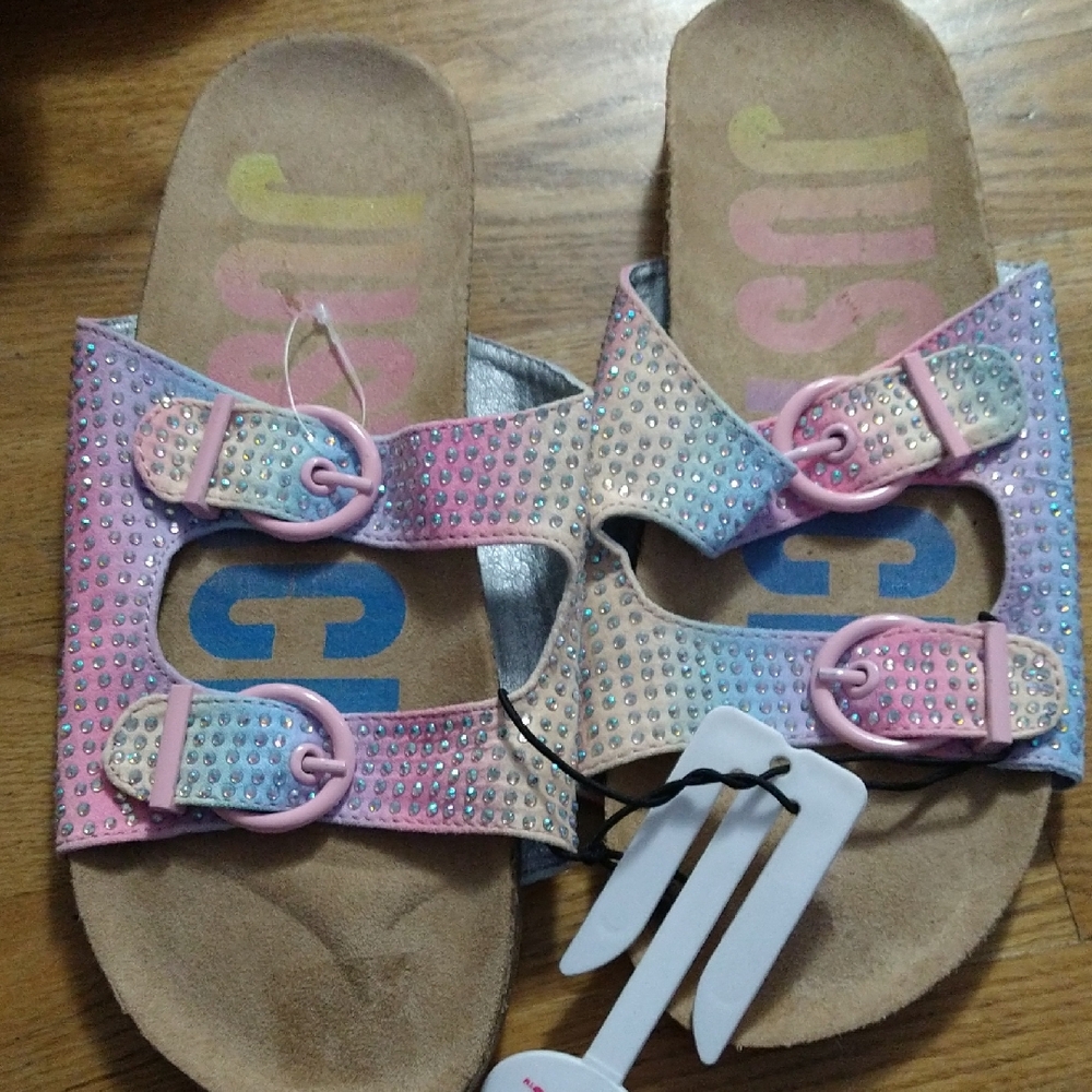 Justice Sparkling Pastel Kids Sandals